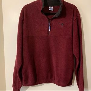 Colorado  Clothing Burgandy Fleece Zip Pullover